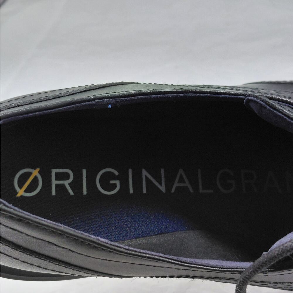 Cole Haan Mens Oxford Dress Shoes 7.5 Black Leather Wingtip Original Grand - Picture 11 of 14